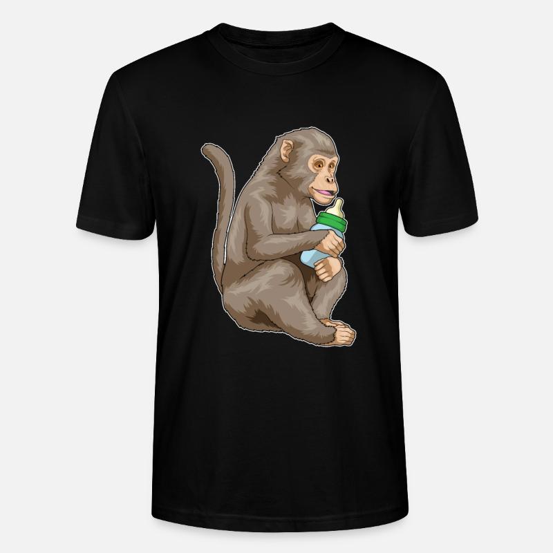 Biberon Monkey - T-shirt bio CRAFTER Stanley Stella Unisexe - noir