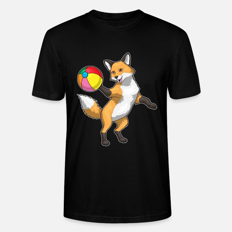 Ballon de plage Fox - T-shirt bio CRAFTER Stanley Stella Unisexe - noir