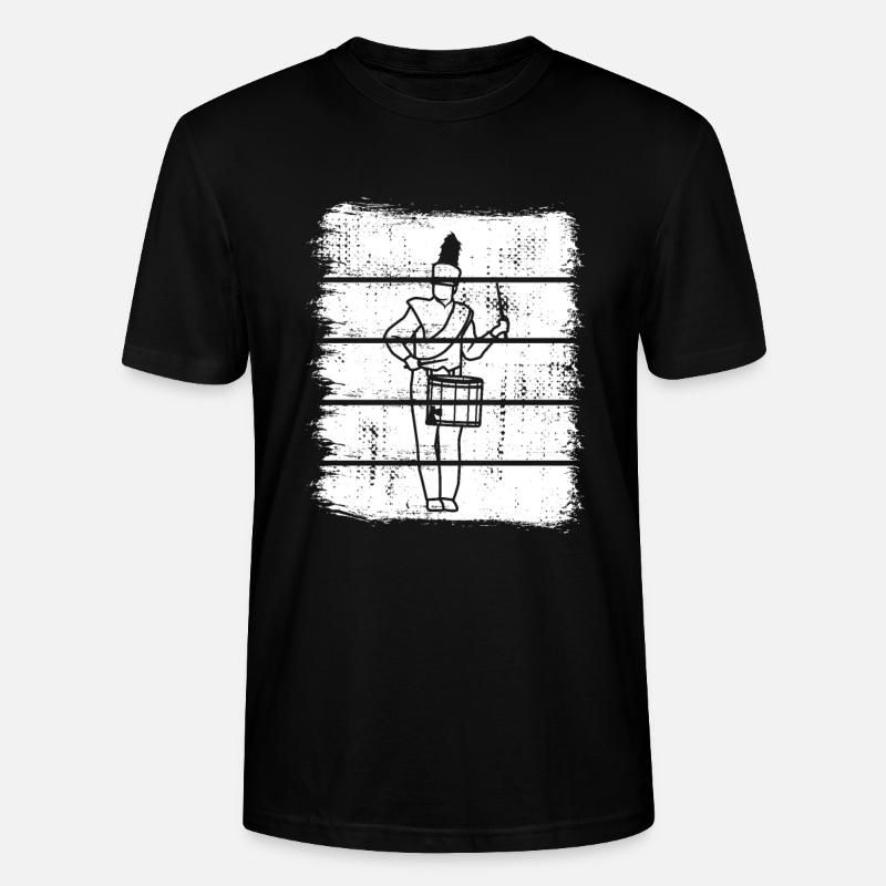 Trommler Skizze - Stanley/Stella Unisex Bio-T-Shirt CRAFTER - Schwarz
