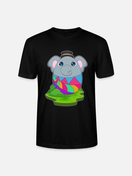Elephant Easter Easter Egg - Stanley/Stella CRAFTER Unisex Organic T-Shirt - black