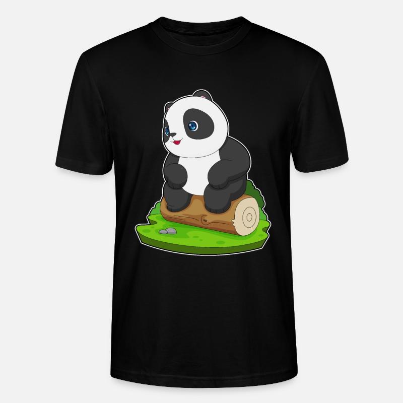 Panda Baumstamm - Stanley/Stella Unisex Bio-T-Shirt CRAFTER - Schwarz