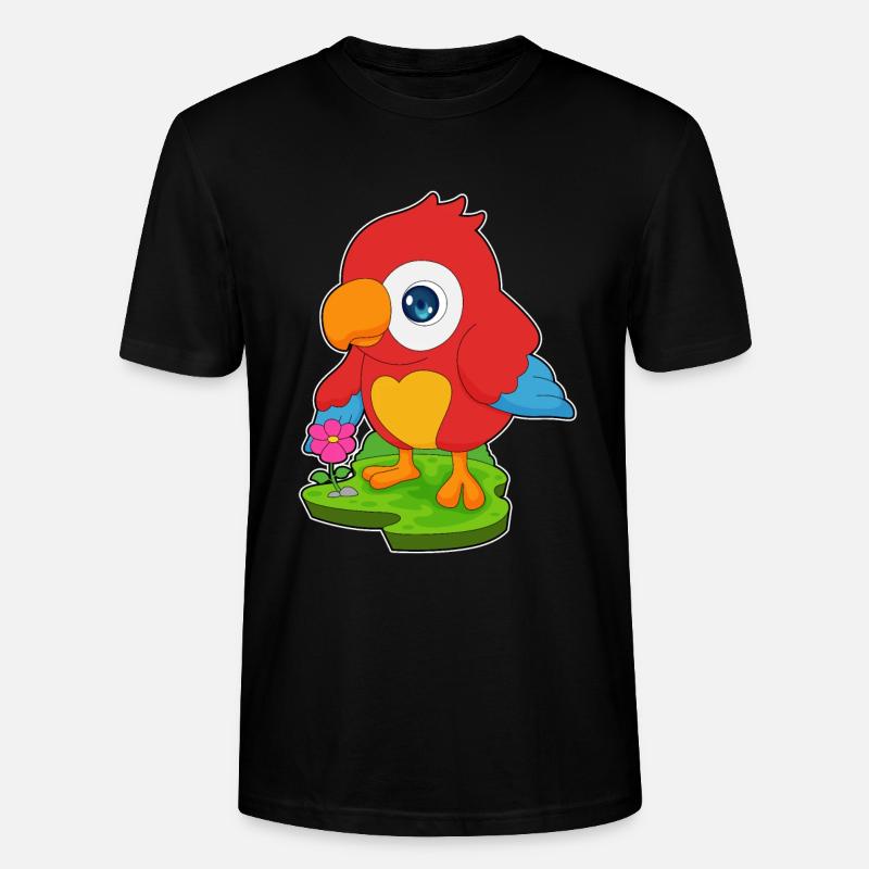 Fleur de perroquet - T-shirt bio CRAFTER Stanley Stella Unisexe - noir