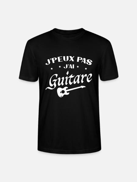 I can't I guitar - Stanley/Stella CRAFTER Unisex Organic T-Shirt - black