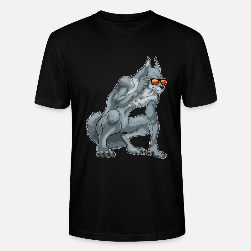 Werwolf Halloween Sonnenbrille - Stanley/Stella Unisex Bio-T-Shirt CRAFTER - Schwarz