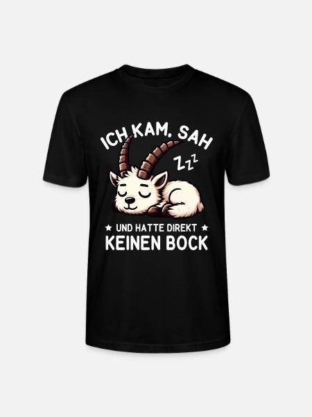 Süßer schlafender Steinbock hat null Bock - Stanley/Stella Unisex Bio-T-Shirt CRAFTER - Schwarz