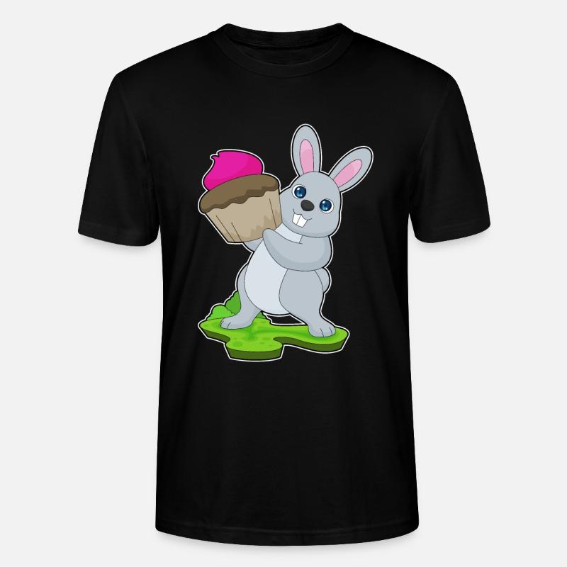 Hase Cupcake - Stanley/Stella Unisex Bio-T-Shirt CRAFTER - Schwarz
