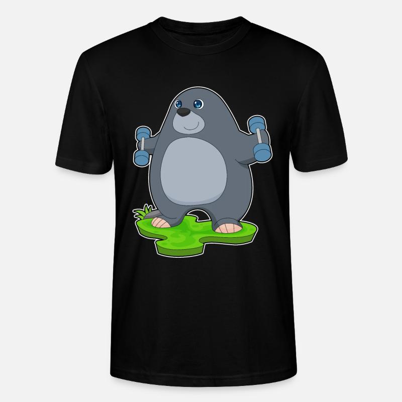 Bodybuilder Mole Haltères Bodybuilding - T-shirt bio CRAFTER Stanley Stella Unisexe - noir