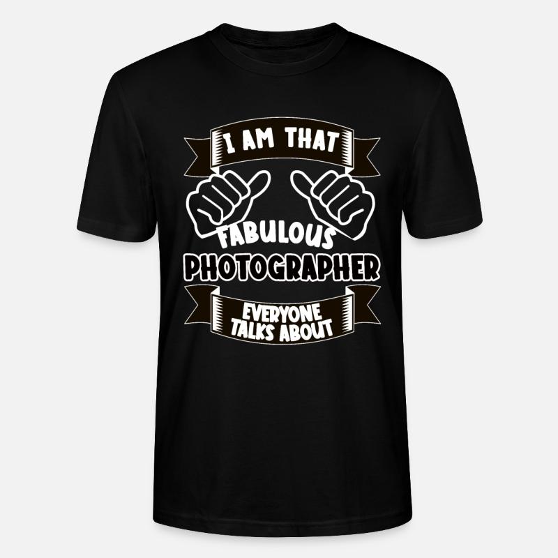 Fotograf Lustiger Spruch Geschenkidee - Stanley/Stella Unisex Bio-T-Shirt CRAFTER - Schwarz