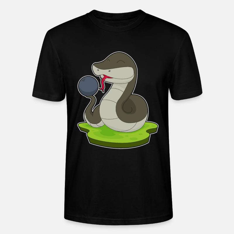 Snake Bowling Boule de bowling - T-shirt bio CRAFTER Stanley Stella Unisexe - noir