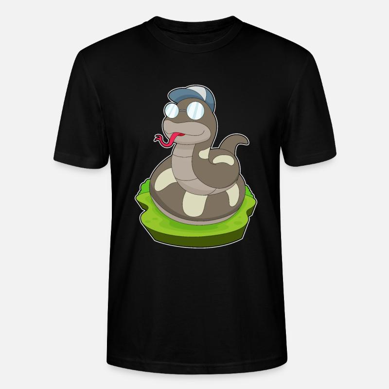 Lunettes Snake - T-shirt bio CRAFTER Stanley Stella Unisexe - noir