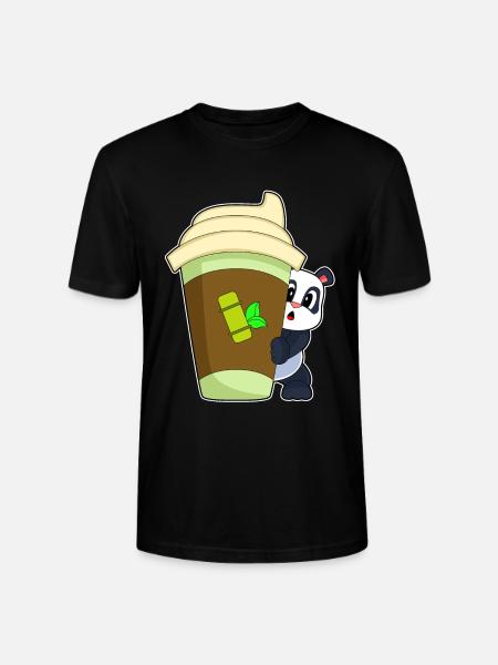 Panda Coffee to go Mug - Stanley/Stella CRAFTER Unisex Organic T-Shirt - black