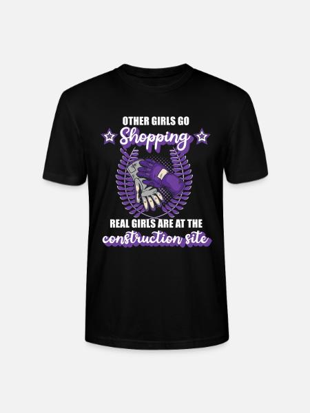 Bauarbeiterin Dachdeckerin Site Mädchen Geschenk - Stanley/Stella Unisex Bio-T-Shirt CRAFTER - Schwarz