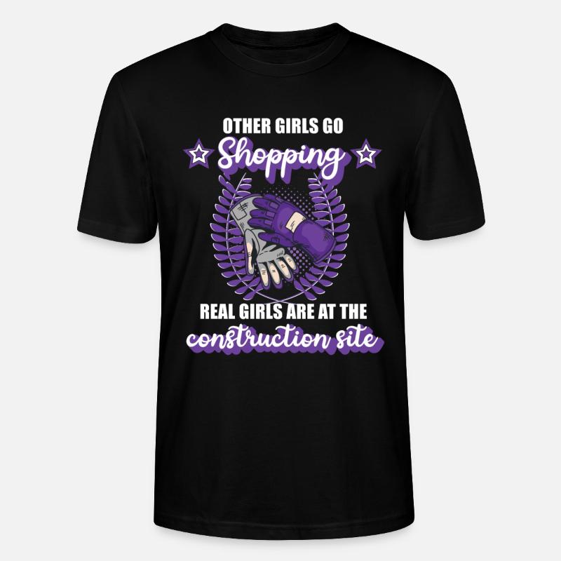 Bauarbeiterin Dachdeckerin Site Mädchen Geschenk - Stanley/Stella Unisex Bio-T-Shirt CRAFTER - Schwarz