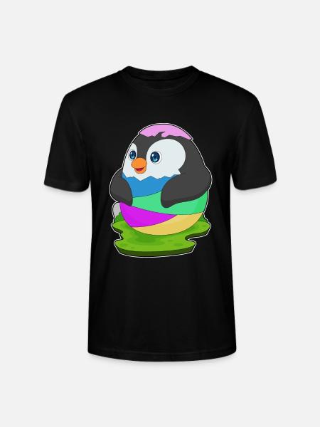 Penguin Easter Easter Egg - Stanley/Stella CRAFTER Unisex Organic T-Shirt - black