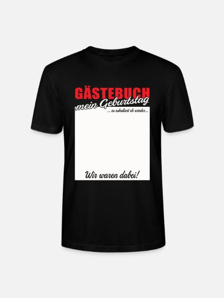 Guestbook Birthday Greeting - Stanley/Stella CRAFTER Unisex Organic T-Shirt - black