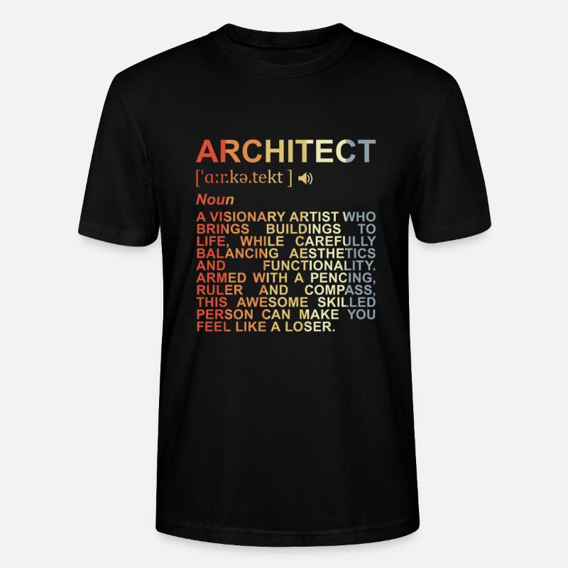 Architecte Explication des termes - T-shirt bio CRAFTER Stanley Stella Unisexe - noir