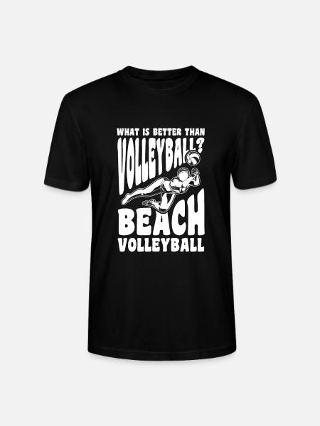 Beach volleyball player joke - Stanley/Stella CRAFTER Unisex Organic T-Shirt - black