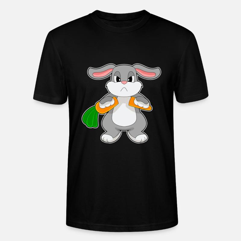 Lapin Carotte - T-shirt bio CRAFTER Stanley Stella Unisexe - noir