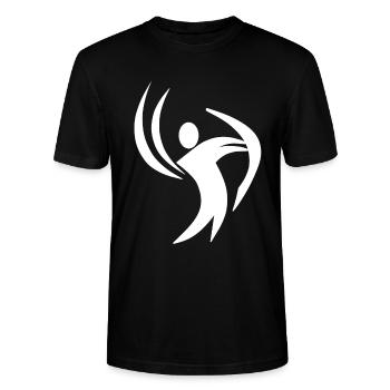 Sauna Aufguss Meister Wedel Meister - Stanley/Stella Unisex Bio-T-Shirt CRAFTER - Schwarz - Vorne - Alina (178cm) & Michal (187cm)