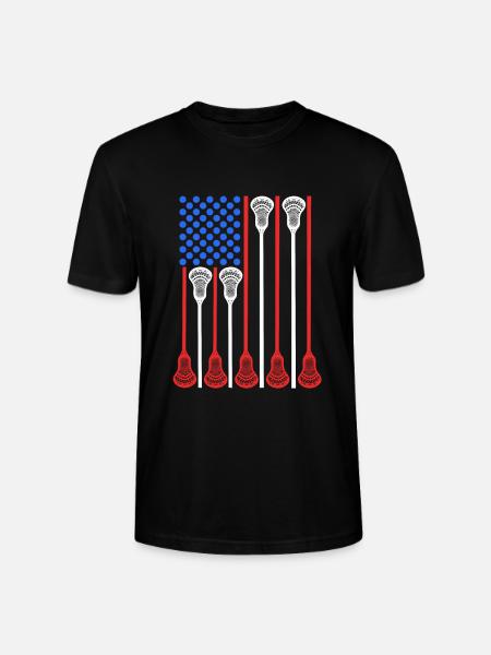 USA 4. Juli Lacrosse - Stanley/Stella Unisex Bio-T-Shirt CRAFTER - Schwarz
