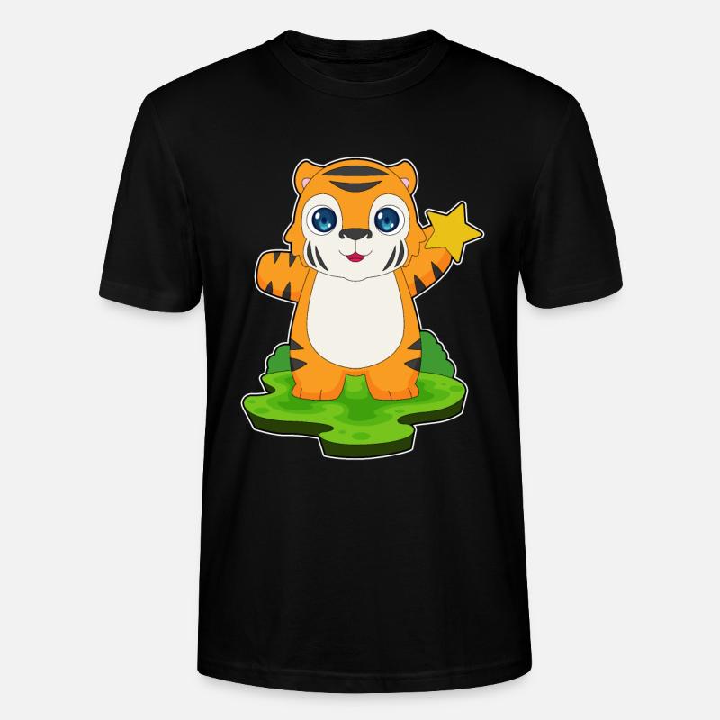 Étoile du Tigre - T-shirt bio CRAFTER Stanley Stella Unisexe - noir