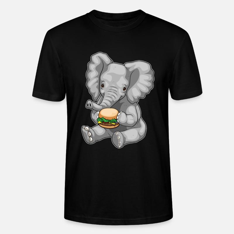 Elefant Burger - Stanley/Stella Unisex Bio-T-Shirt CRAFTER - Schwarz