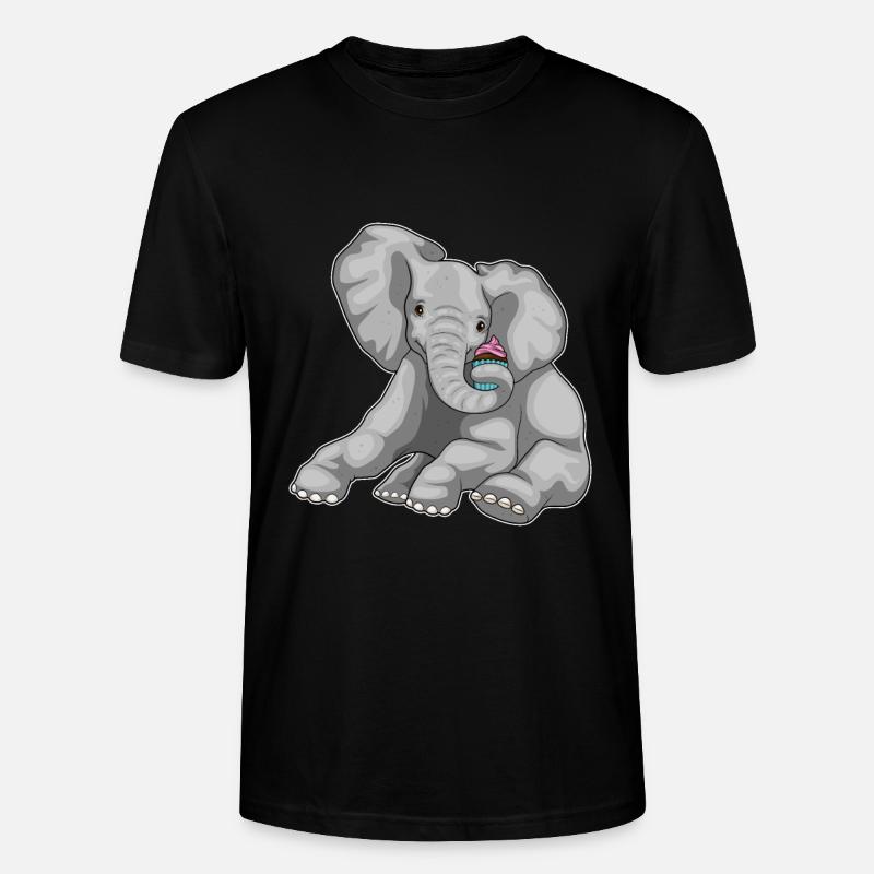 Cupcake éléphant - T-shirt bio CRAFTER Stanley Stella Unisexe - noir