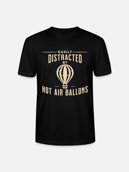 Leicht Ablenkbar durch Heißluftballons Lustig - Stanley/Stella Unisex Bio-T-Shirt CRAFTER - Schwarz