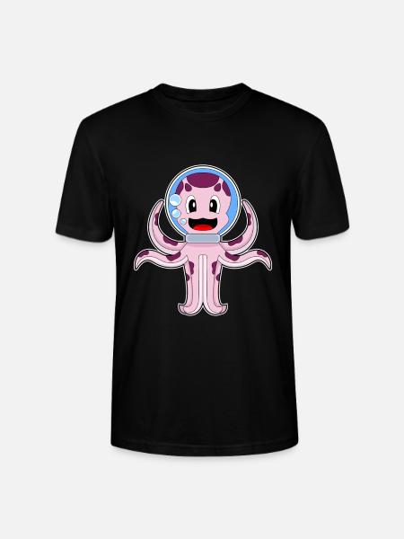 Octopus Aquarium - Stanley/Stella CRAFTER Unisex Organic T-Shirt - black