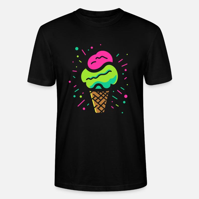 Eiswaffel Comic Look - Stanley/Stella Unisex Bio-T-Shirt CRAFTER - Schwarz