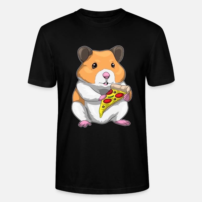 Hamster Pizza - T-shirt bio CRAFTER Stanley Stella Unisexe - noir