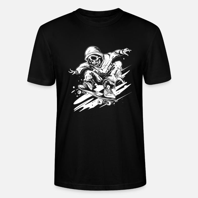 Style de dessin animé de skateboard - T-shirt bio CRAFTER Stanley Stella Unisexe - noir