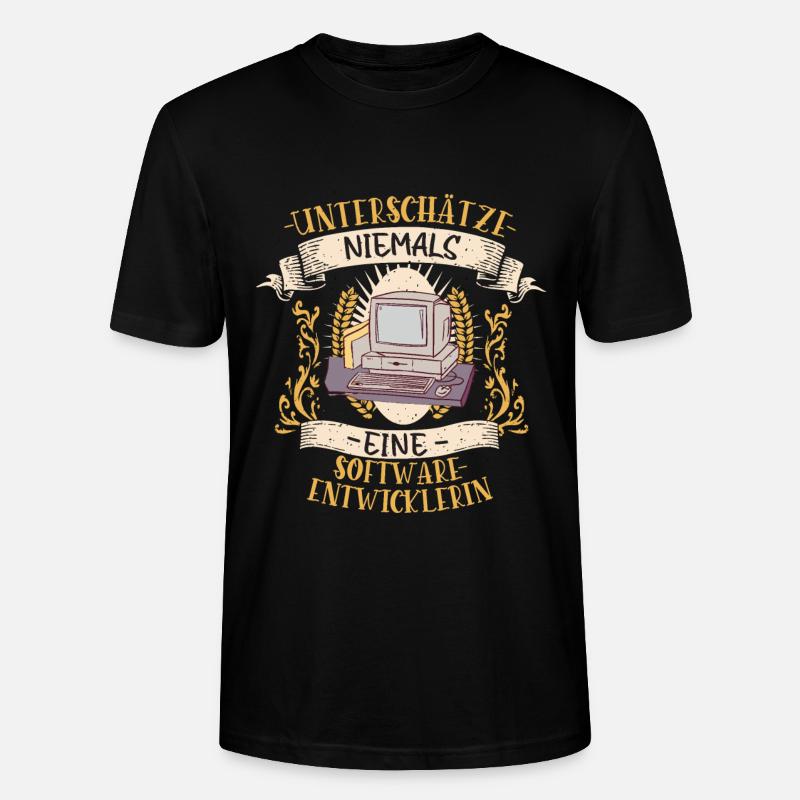 Softwareentwicklerin Geschenk Code Lustig - Stanley/Stella Unisex Bio-T-Shirt CRAFTER - Schwarz
