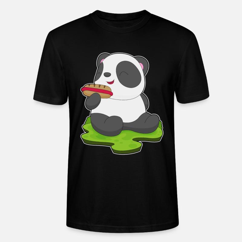Hot-dog Panda - T-shirt bio CRAFTER Stanley Stella Unisexe - noir