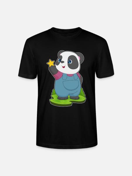 Étoile Panda - T-shirt bio CRAFTER Stanley Stella Unisexe - noir