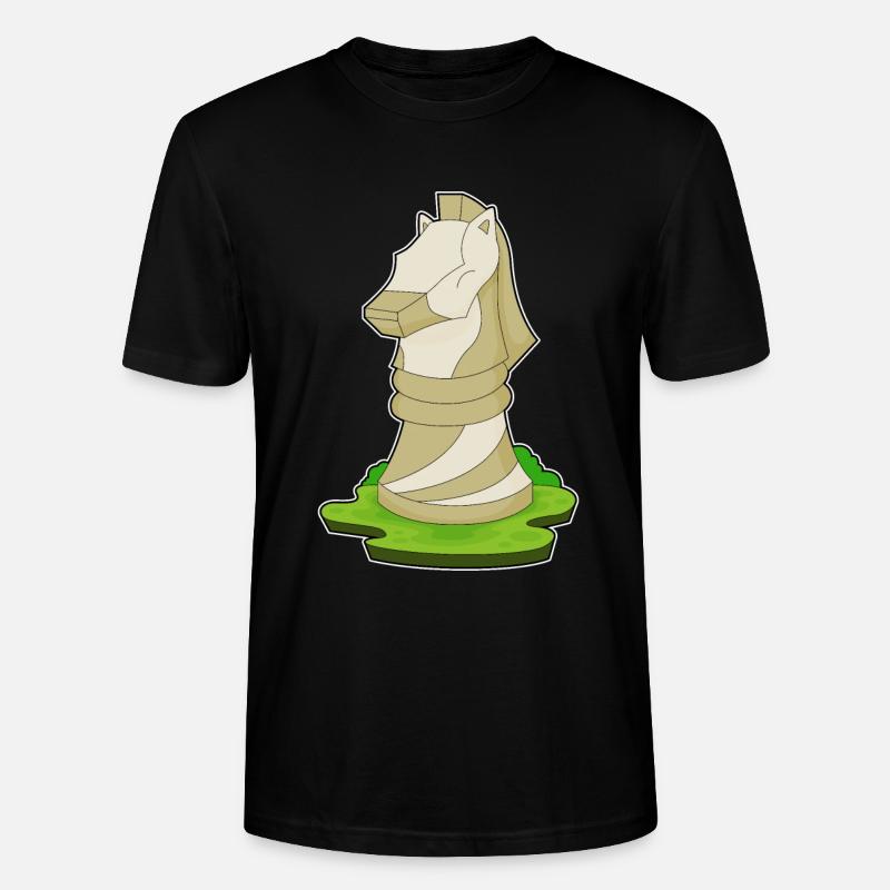 Schachfigur Springer Schach - Stanley/Stella Unisex Bio-T-Shirt CRAFTER - Schwarz