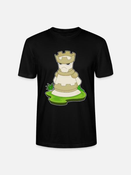 Chess Piece Tower Chess - Stanley/Stella CRAFTER Unisex Organic T-Shirt - black