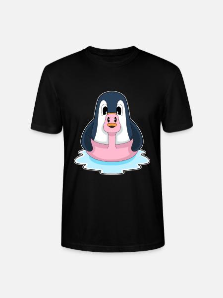 Pinguin Flamingo - Stanley/Stella Unisex Bio-T-Shirt CRAFTER - Schwarz
