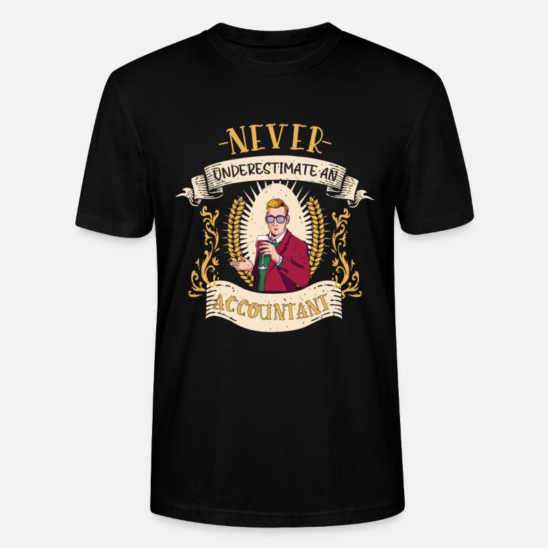 Cadeau drôle de comptabilité comptable - T-shirt bio CRAFTER Stanley Stella Unisexe - noir