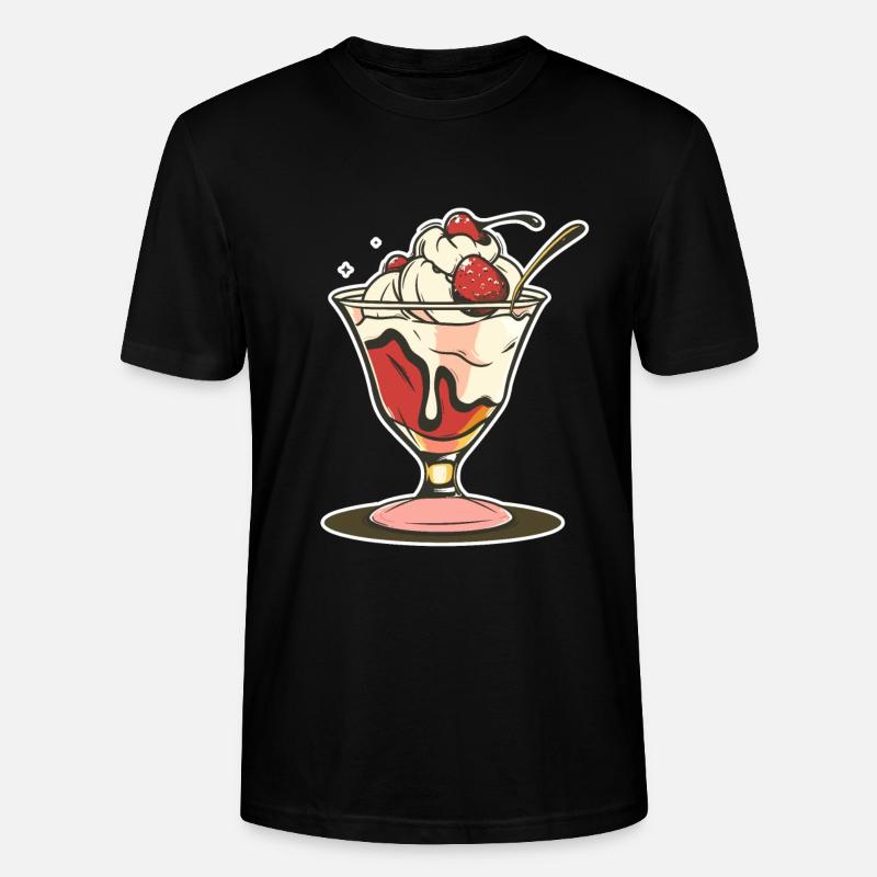 Dessin de coupe glacée - T-shirt bio CRAFTER Stanley Stella Unisexe - noir