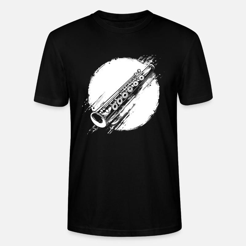 Flöte Grafik - Stanley/Stella Unisex Bio-T-Shirt CRAFTER - Schwarz