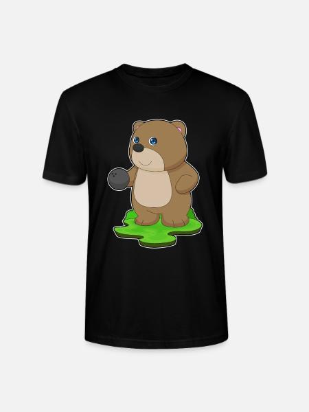Bear Bowling Bowling Ball - Stanley/Stella CRAFTER Unisex Organic T-Shirt - black