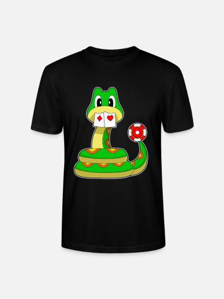 Snake Poker Poker Cards - Stanley/Stella CRAFTER Unisex Organic T-Shirt - black