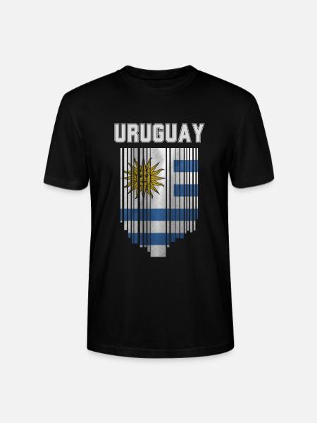 Flagge von Uruguay - Stanley/Stella Unisex Bio-T-Shirt CRAFTER - Schwarz