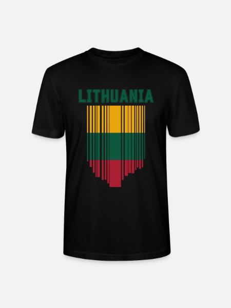 Lithuanian flag, Lithuanian pride - Stanley/Stella CRAFTER Unisex Organic T-Shirt - black