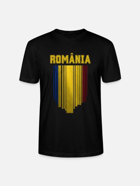 Romanian flag, Romanian pride - Stanley/Stella CRAFTER Unisex Organic T-Shirt - black