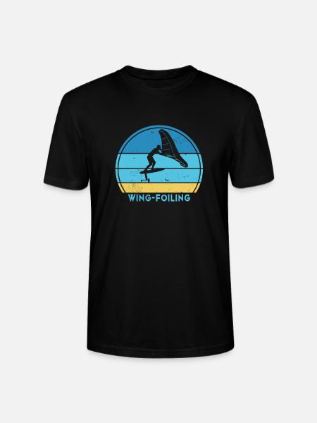 Wingfoil-Surfer Hydrofoil Kitefoil Wingsurf - Stanley/Stella Unisex Bio-T-Shirt CRAFTER - Schwarz