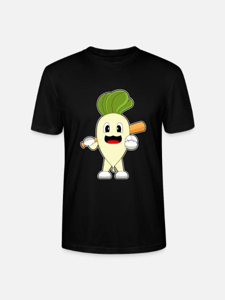 Radish Baseball Baseball Bat - Stanley/Stella CRAFTER Unisex Organic T-Shirt - black