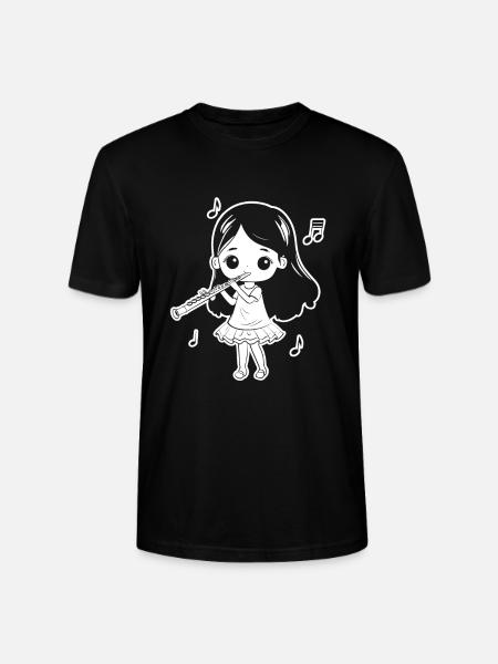 Drôle Flûte Fille Comic Look - T-shirt bio CRAFTER Stanley Stella Unisexe - noir