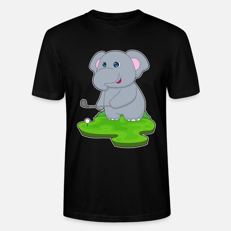 Elefant Golf Golfschläger - Stanley/Stella Unisex Bio-T-Shirt CRAFTER - Schwarz